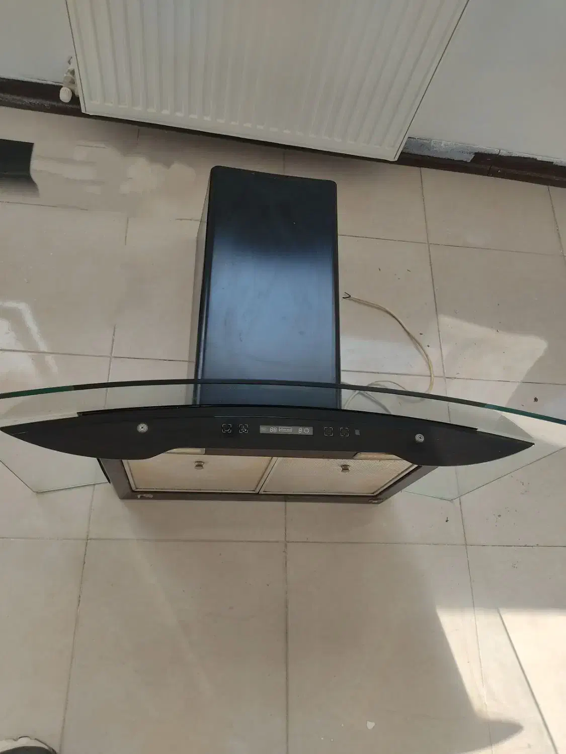 هود شیشه ای شومینه ای درسا (لمسی)|هود|فولادشهر, C2|دیوار