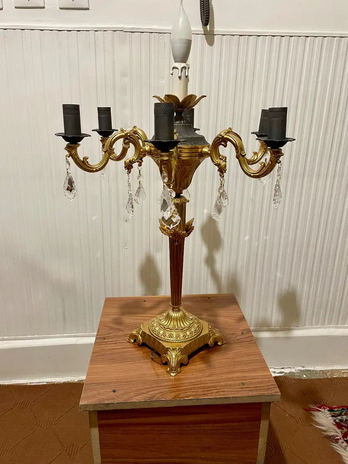 شمعدان برنزی|لوستر و چراغ آویز|تبریز, |دیوار