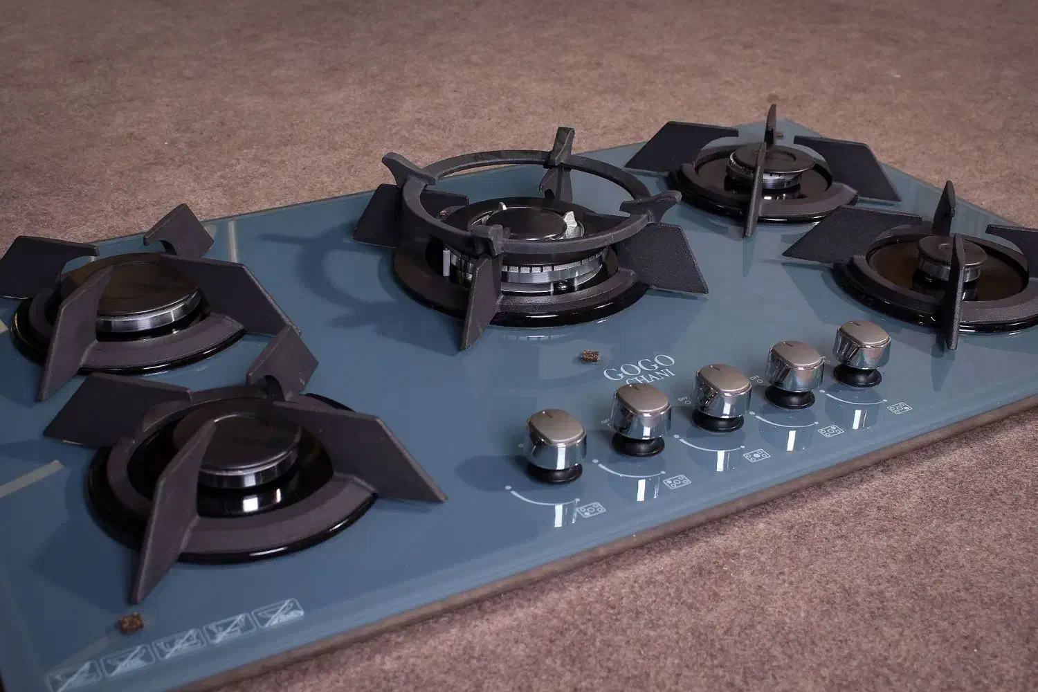 گاز رومیزی صفحه ای رنگ طوسی ۵ شعله|اجاق گاز و لوازم برقی پختوپز|پیشوا, |دیوار