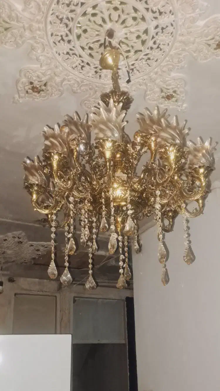 لوستر فرشته بیست لامپی معاوضه با گوشی.پول برنجشه|لوستر و چراغ آویز|همدان, |دیوار