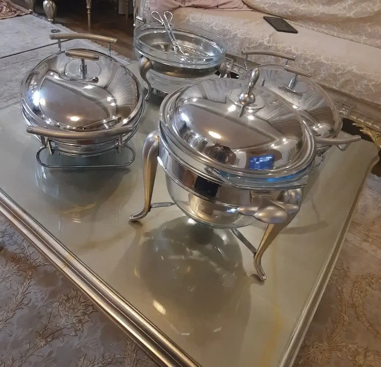 ظروف وارمر دار نقره ای|ظروف سرو و پذیرایی|ری, هاشمآباد|دیوار