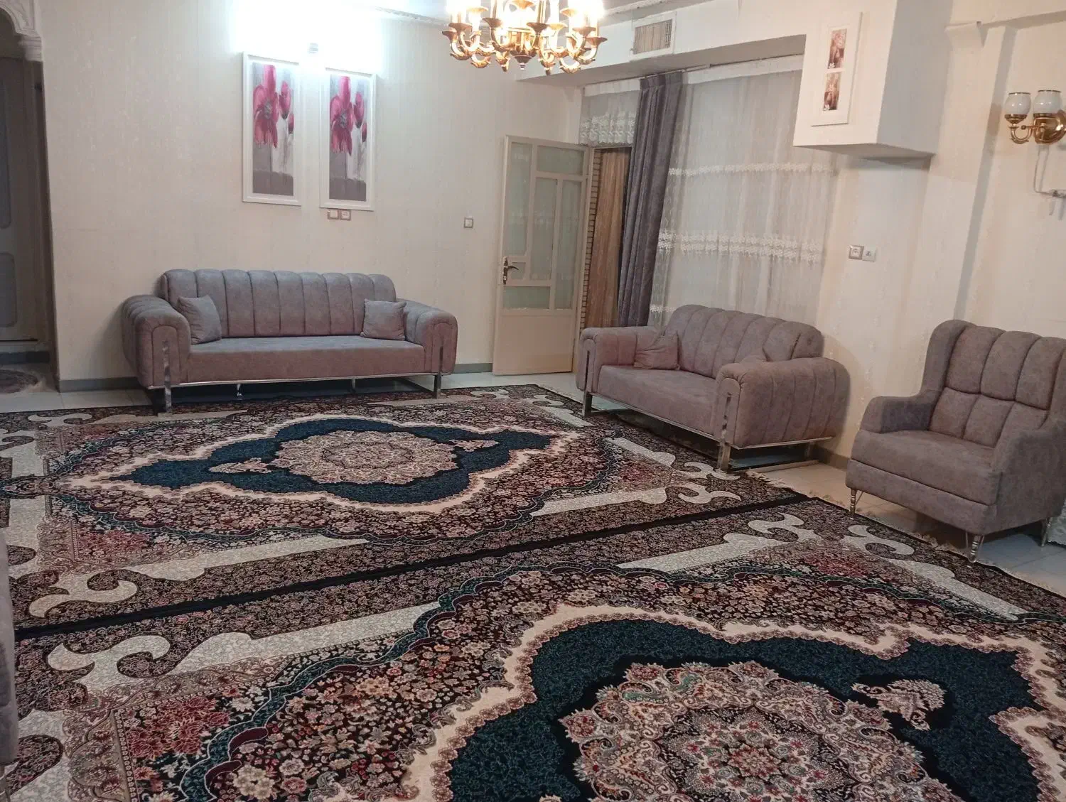 مبلمان 9نفره ی طوسی نو در حد جهاز|مبلمان خانگی و میز عسلی|خرم‌آباد, |دیوار