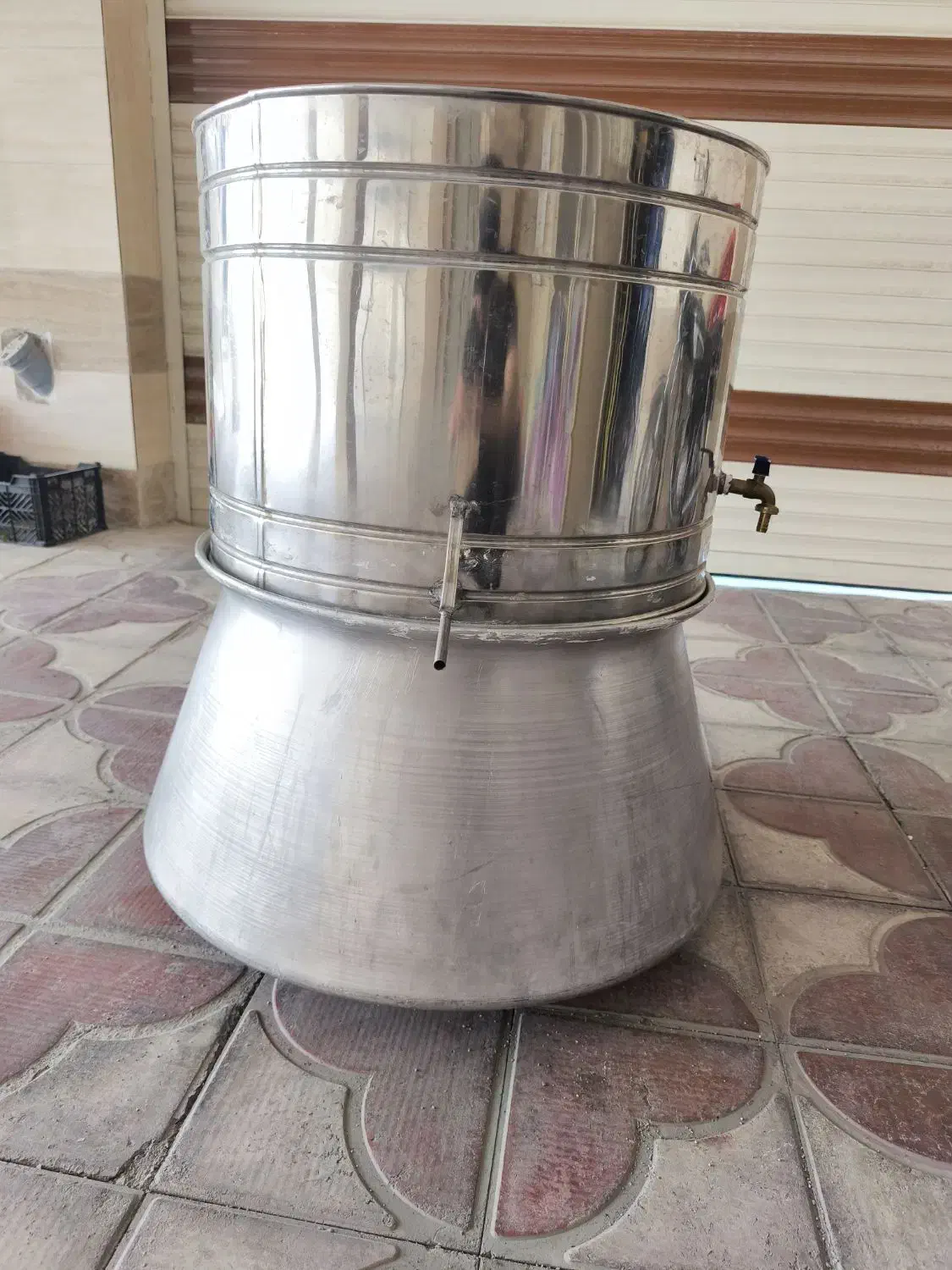 دیگ و سر دیگ عرقگیری ۱۲۰ لیتری(معاوضه دارم)|ظروف پخت‌وپز|کازرون, |دیوار