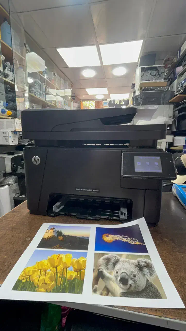 چاپ رنگی شفاف با پرینتر HP M177fw|پرینتر، اسکنر، کپی، فکس|گرگان, |دیوار