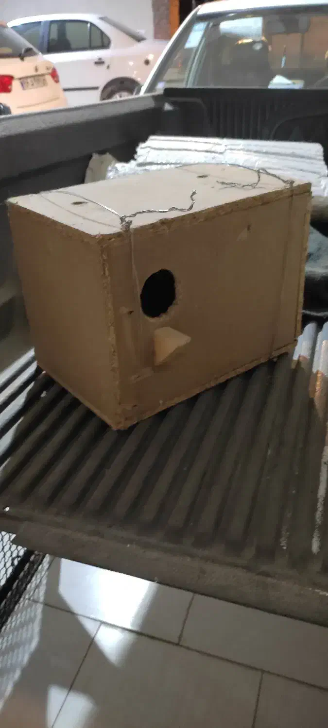 قفس طوطی بزرگ فلزی همراه با لانه|لوازم جانبی حیوانات|بیرجند, |دیوار