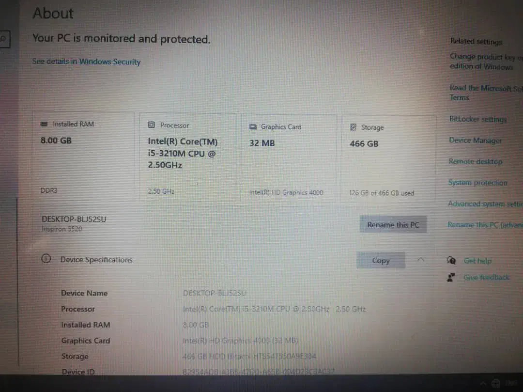 لپ‌تاپ Dell Inspiron 5520 کارکرده رم ۸ گیگ Core i5|رایانه همراه|چابهار, |دیوار