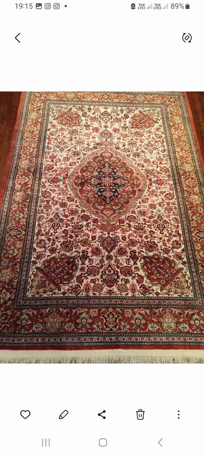 قالی تمام ابریشم|فرش|تهران, تهرانسر شمالی|دیوار