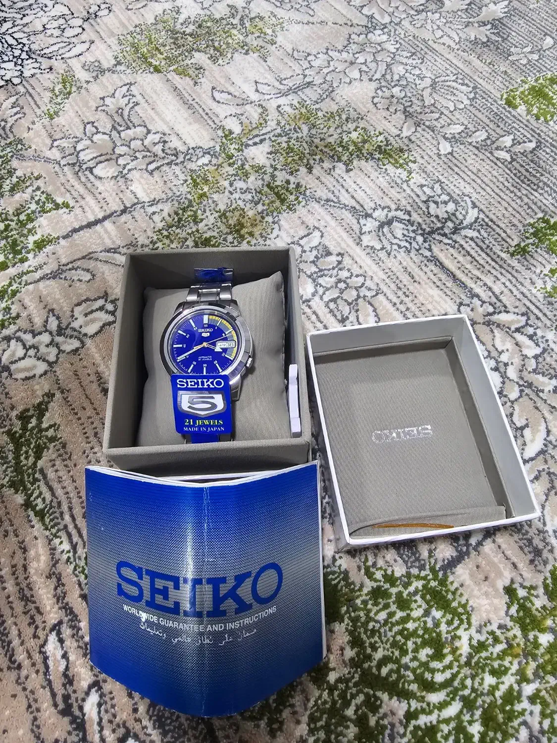 سیکو۵ اتوماتیک پرچمی آکبند|ساعت|روانسر, |دیوار