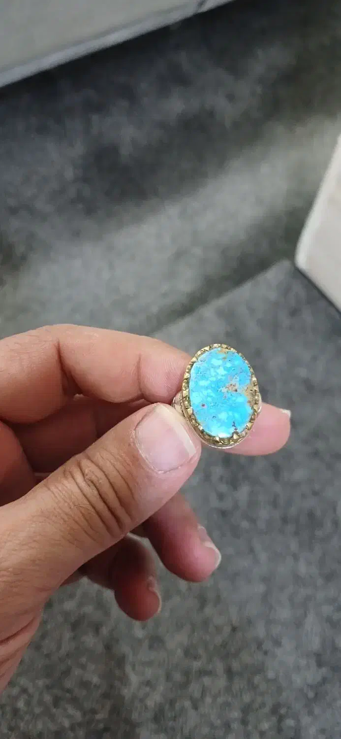 انگشتر فیروزه نقره اصل|بدلیجات|دزفول, |دیوار