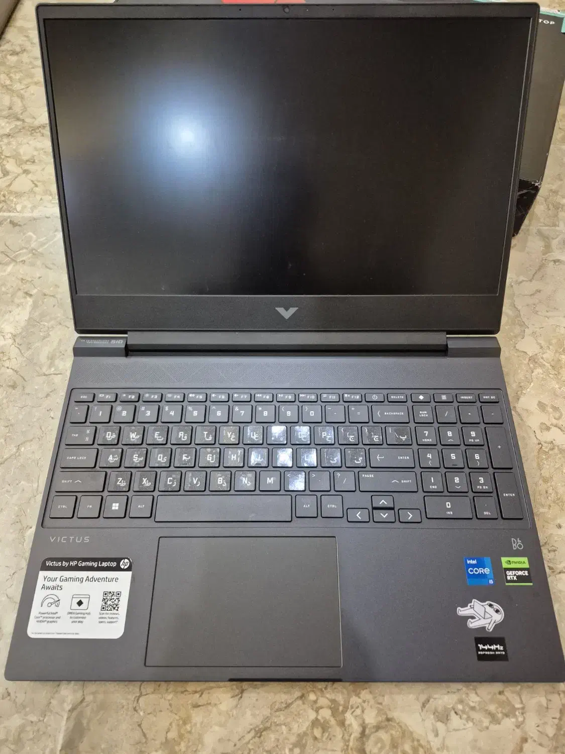 laptop hp victua15 fa1082wn بسیار تمیز|رایانه همراه|تهران, جوادیه|دیوار