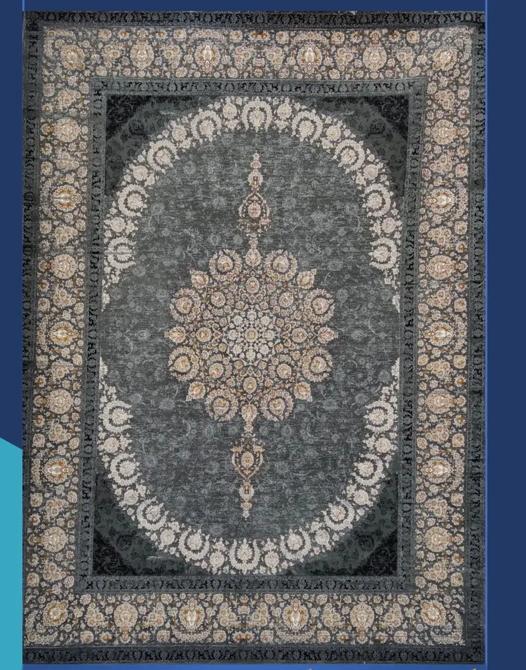 فرش ماشینی روهام کد۱۲۵۱۰ دودی نقره ای|فرش|ارومیه, |دیوار