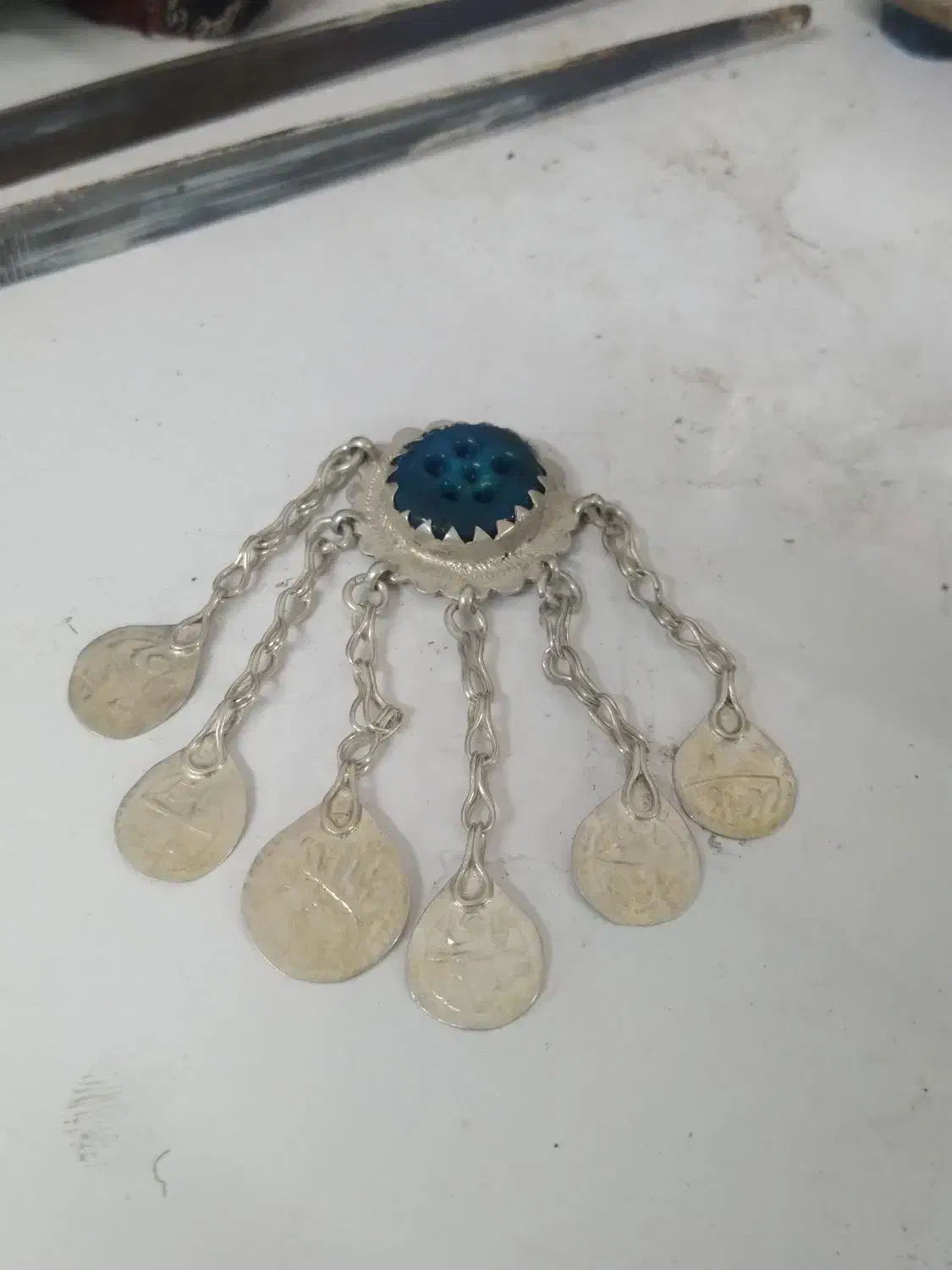 گردنبند نقره عتیقه|جواهرات|ملک‌آباد, |دیوار