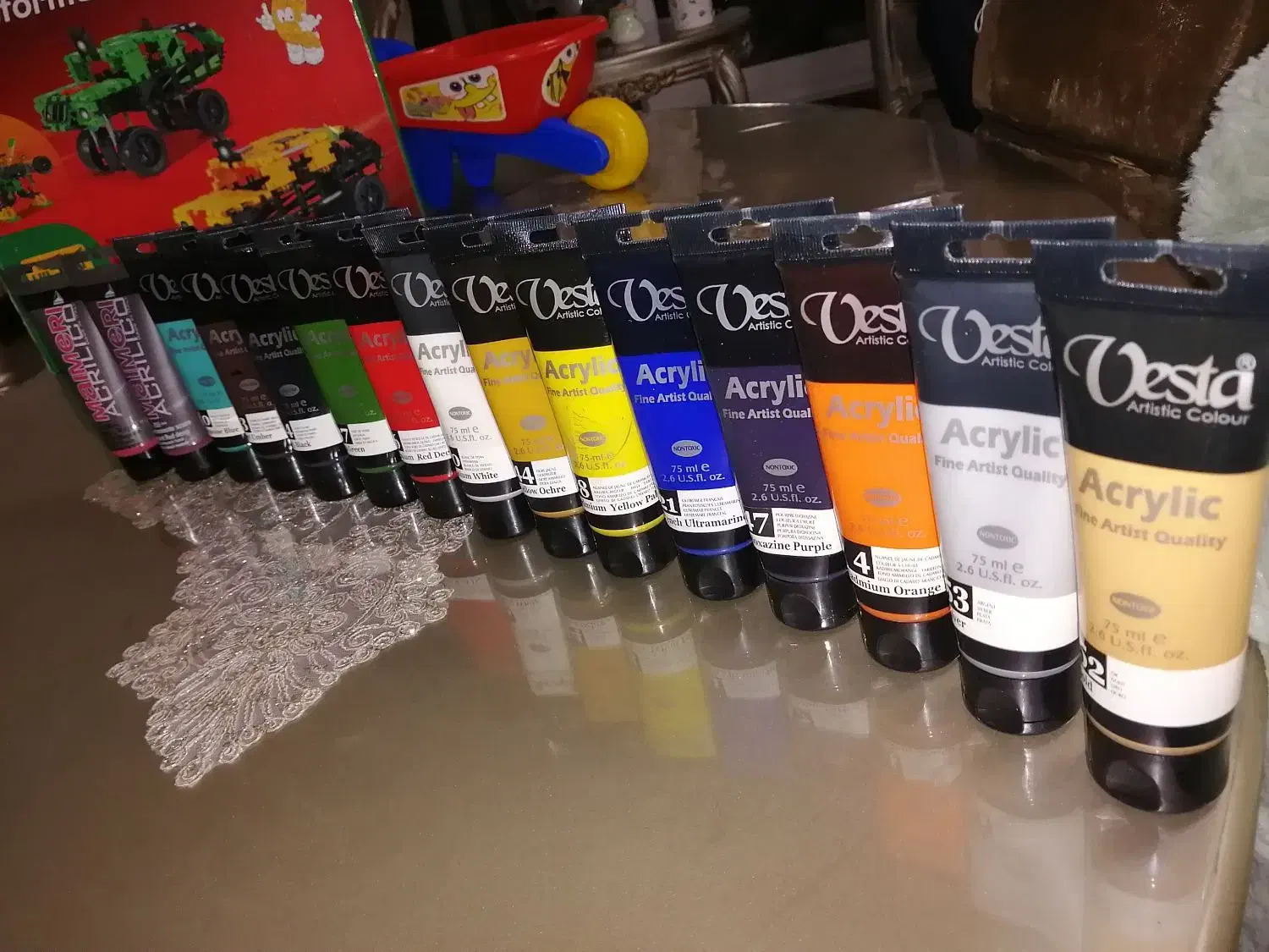 فروش تعدادی رنگ اکرولیک و مایمری|لوازم التحریر|تنکابن, |دیوار