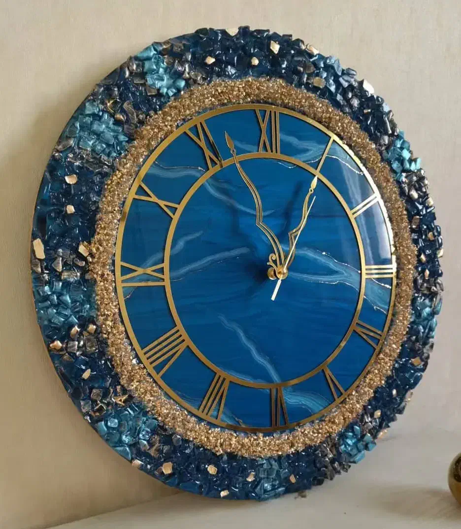ساعت رزینی لاکچری|ساعت دیواری و تزئینی|برازجان, |دیوار