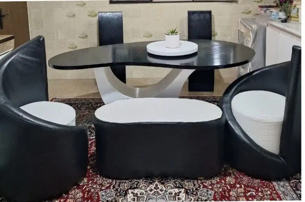 میز ناهار خوری چرم|میز و صندلی غذاخوری|نهاوند, |دیوار