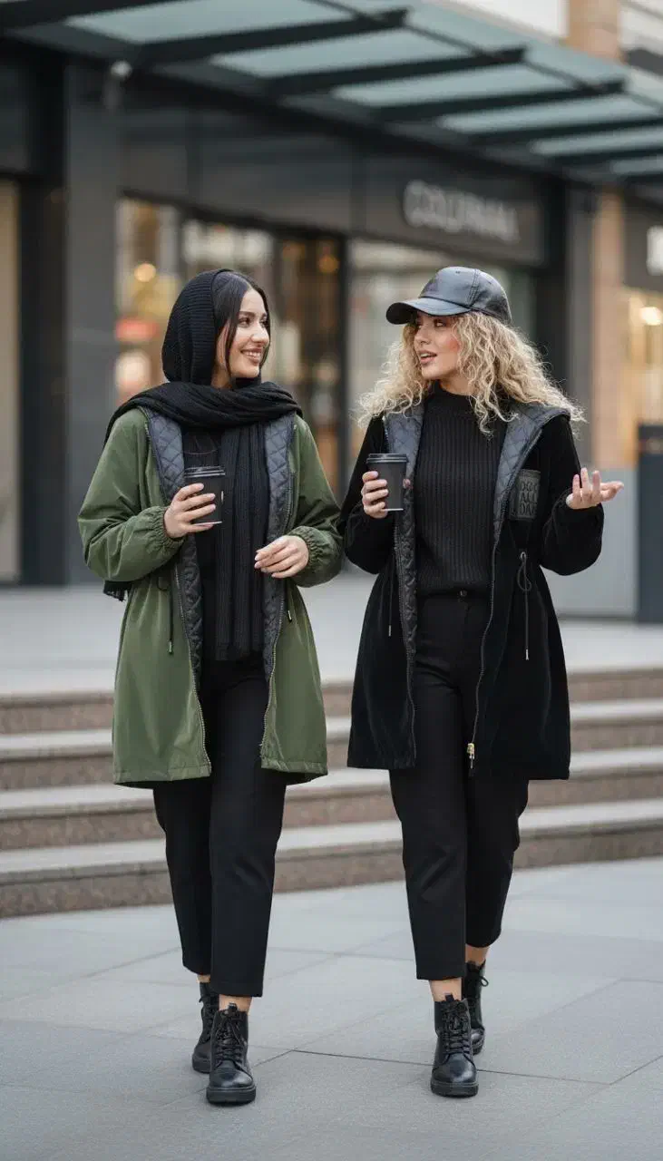 لباس گرم مانتو زنانه دخترانه|لباس|شیروان (خراسان), |دیوار