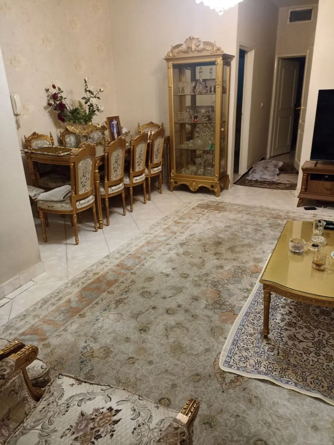 مبل ۸نفره ومیزناهارخوری استیل ۸نفره|مبلمان خانگی و میز عسلی|تهران, سازمان برنامه جنوبی|دیوار