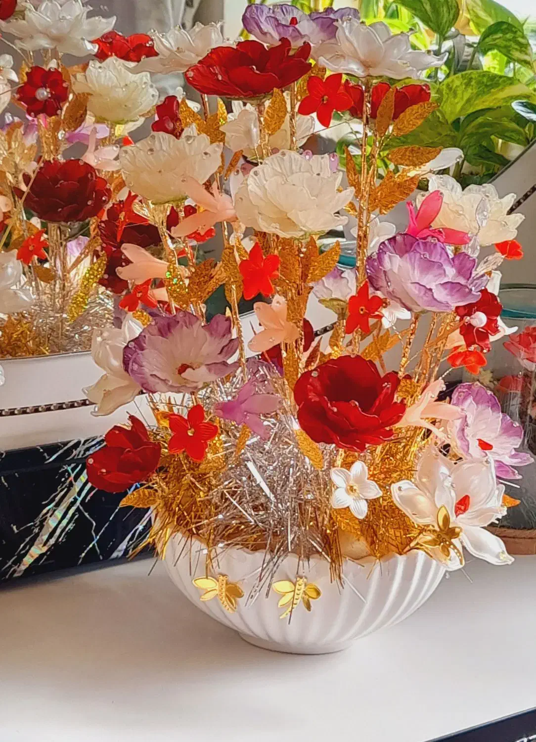 گل کریستال|گل مصنوعی|یاسوج, |دیوار