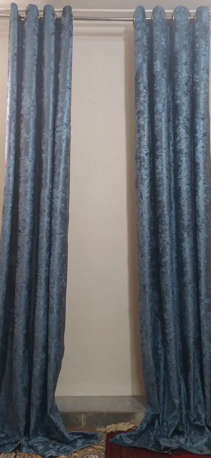 پرده پانچ مخمل پتینه طرح شکسته|پرده، رانر، رومیزی|گنبد کاووس, |دیوار