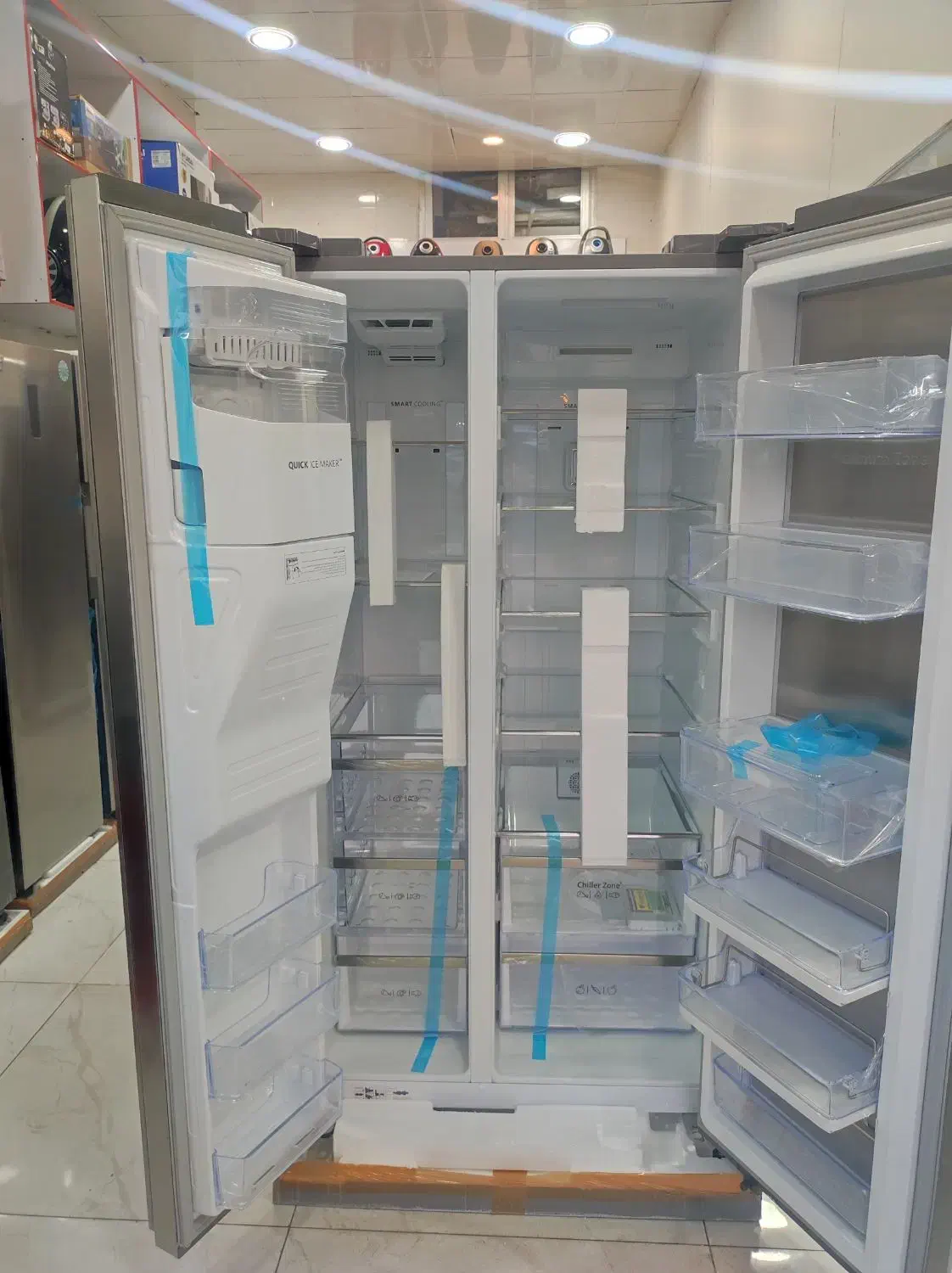 یخچال فریزر ساید بای ساید اسنوا ( gallery|یخچال و فریزر|شیراز, تحویلی|دیوار