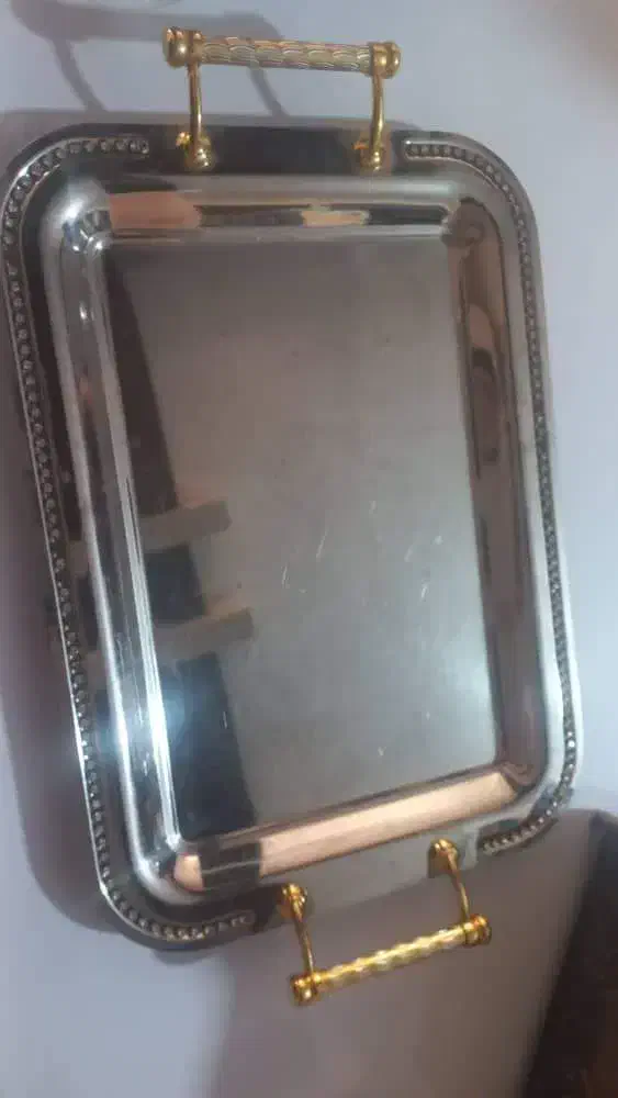 سینی چای خوری .دوتاکاسه میوه خوری بزرگ|ظروف سرو و پذیرایی|مرودشت, ثبت احوال|دیوار