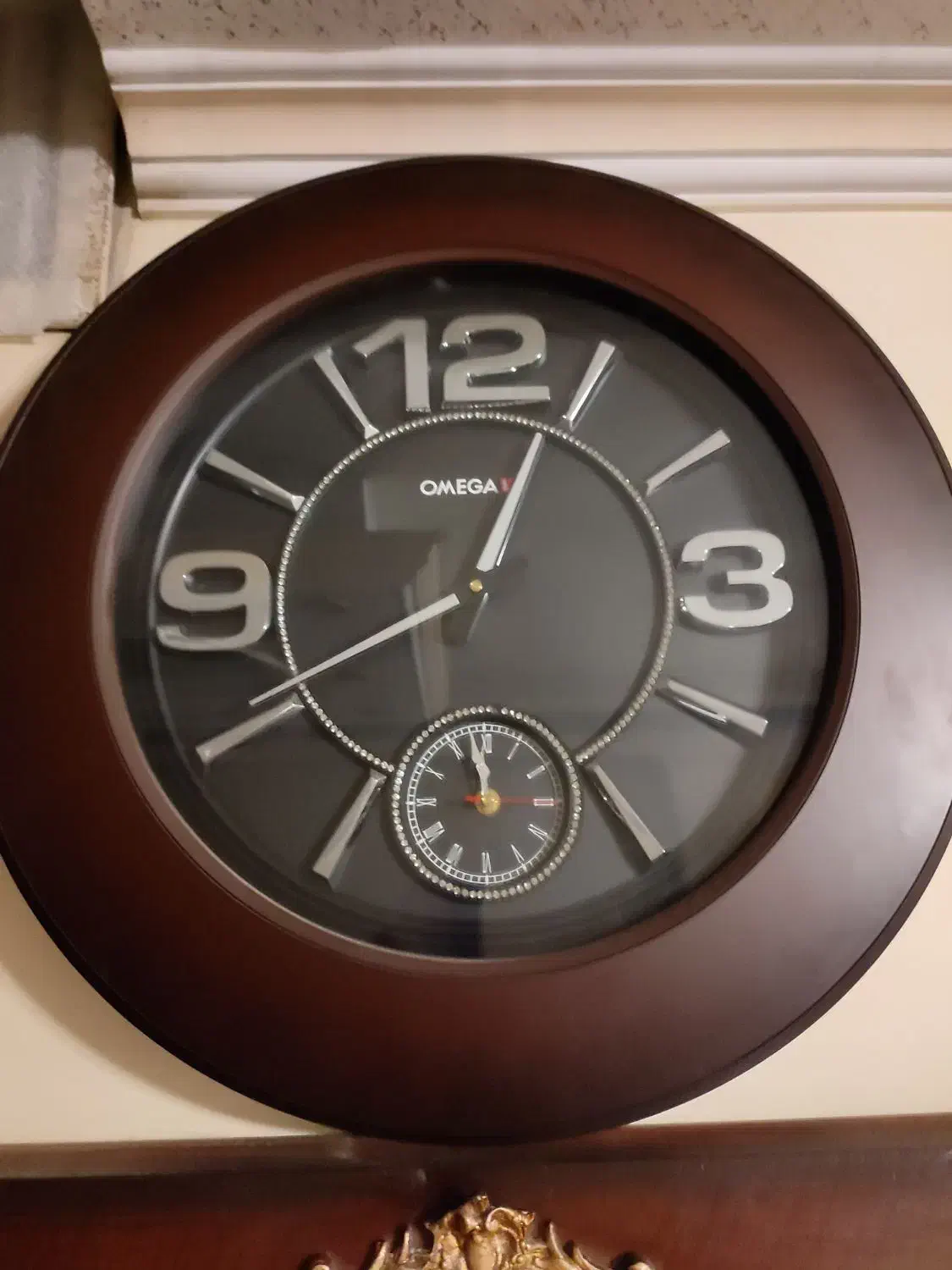 ساعت دوموتوره امگا آرام گرد|ساعت دیواری و تزئینی|اسلامشهر, شهرک واوان|دیوار