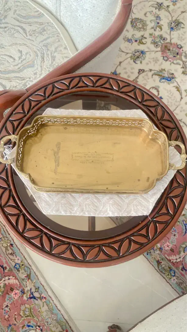 سینی برنجی پذیرایی لبه دار مارک MAPCO|ظروف سرو و پذیرایی|تهران, کوهک|دیوار