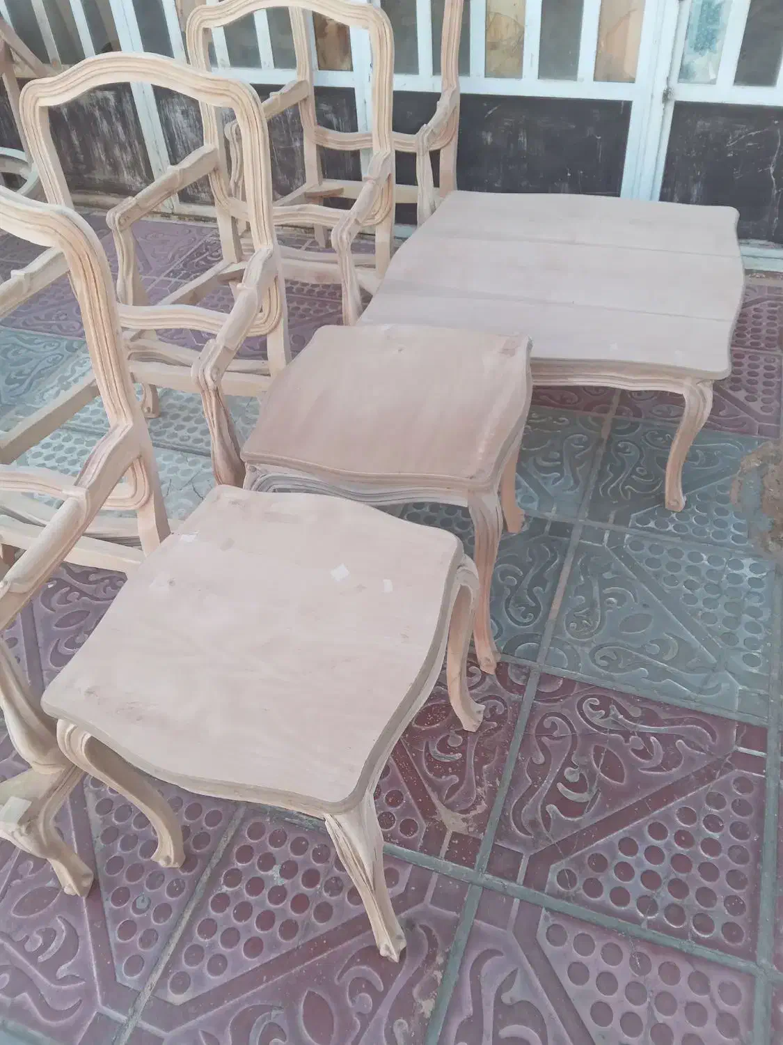 ۲۰ دست میز فرانسوی چوب راش|میز و صندلی غذاخوری|تویسرکان, |دیوار