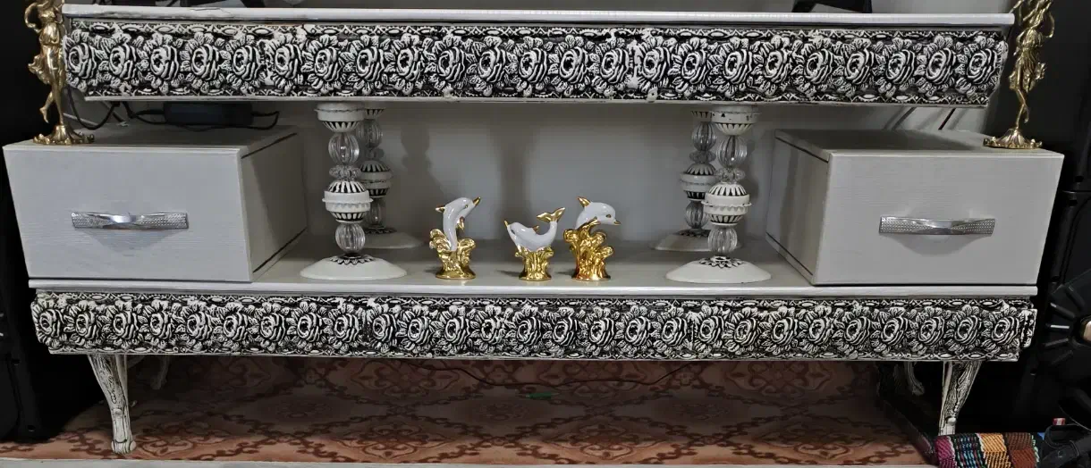 ست میز تلویزیون و بوفه و آینه شمعدان|بوفه، ویترین، کنسول|باغستان, |دیوار