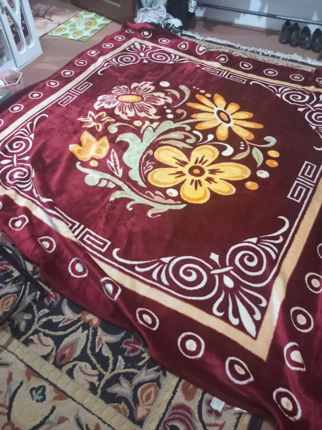 پتو دونفره گلبافت|رختخواب، بالش، پتو|سنندج, |دیوار