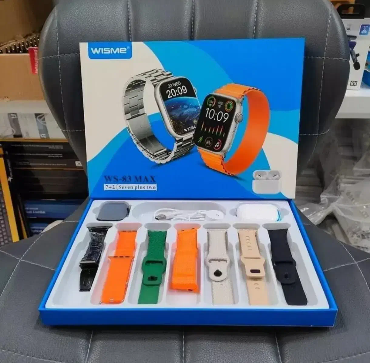 ساعت هوشمند اسمارت واچ با ایرپاد و پک 10 بند 7 بند|ساعت|مشهد, آزادشهر|دیوار