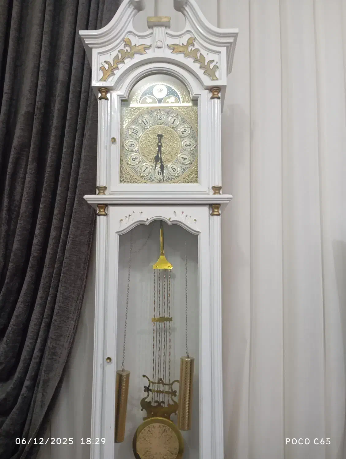 ساعت قدی سفید طلایی|ساعت دیواری و تزئینی|تربتحیدریه, بالا ولایت|دیوار