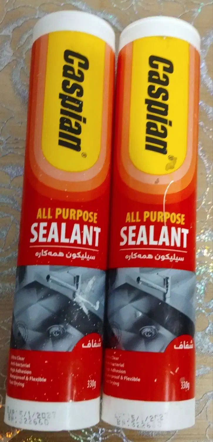 ۱۲ عدد چسب آکواریم شفاف برند کاسپین|مصالح و تجهیزات ساختمان|تهران, صاحب الزمان|دیوار