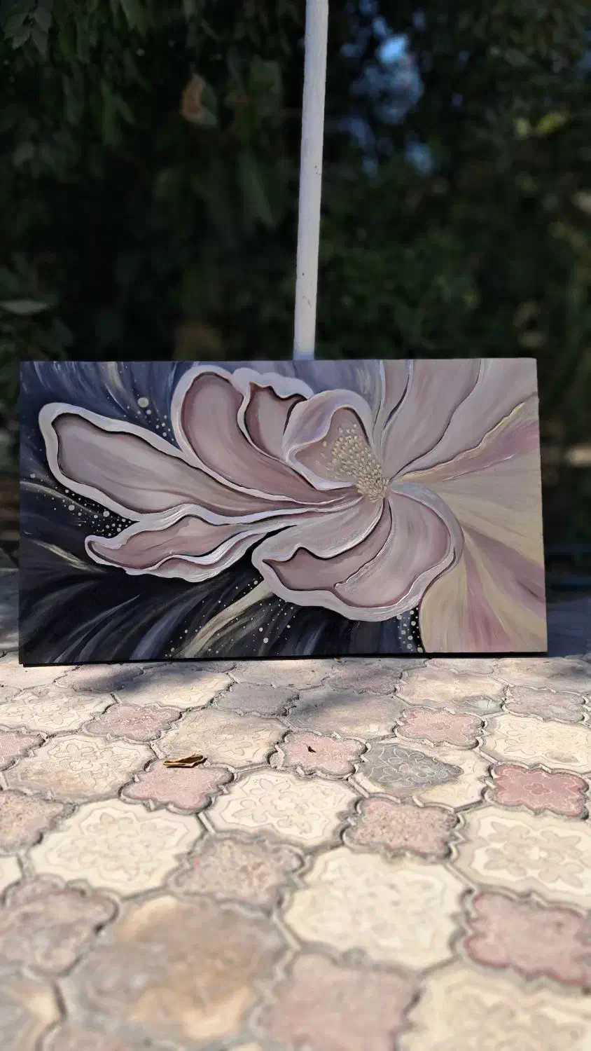 تابلو نقش برجسته گل شناور ابعاد ۱۴۰*۸۰ هنر دست|تابلو، نقاشی، عکس|اهواز, زیتون کارمندی|دیوار