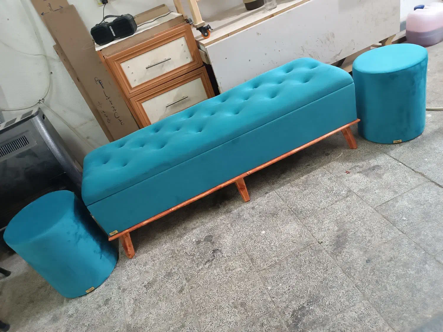 کوسن .تخت جلو مبلی . پاف نیمکتی . کاناپه باکسدار|صندلی و نیمکت|تبریز, |دیوار