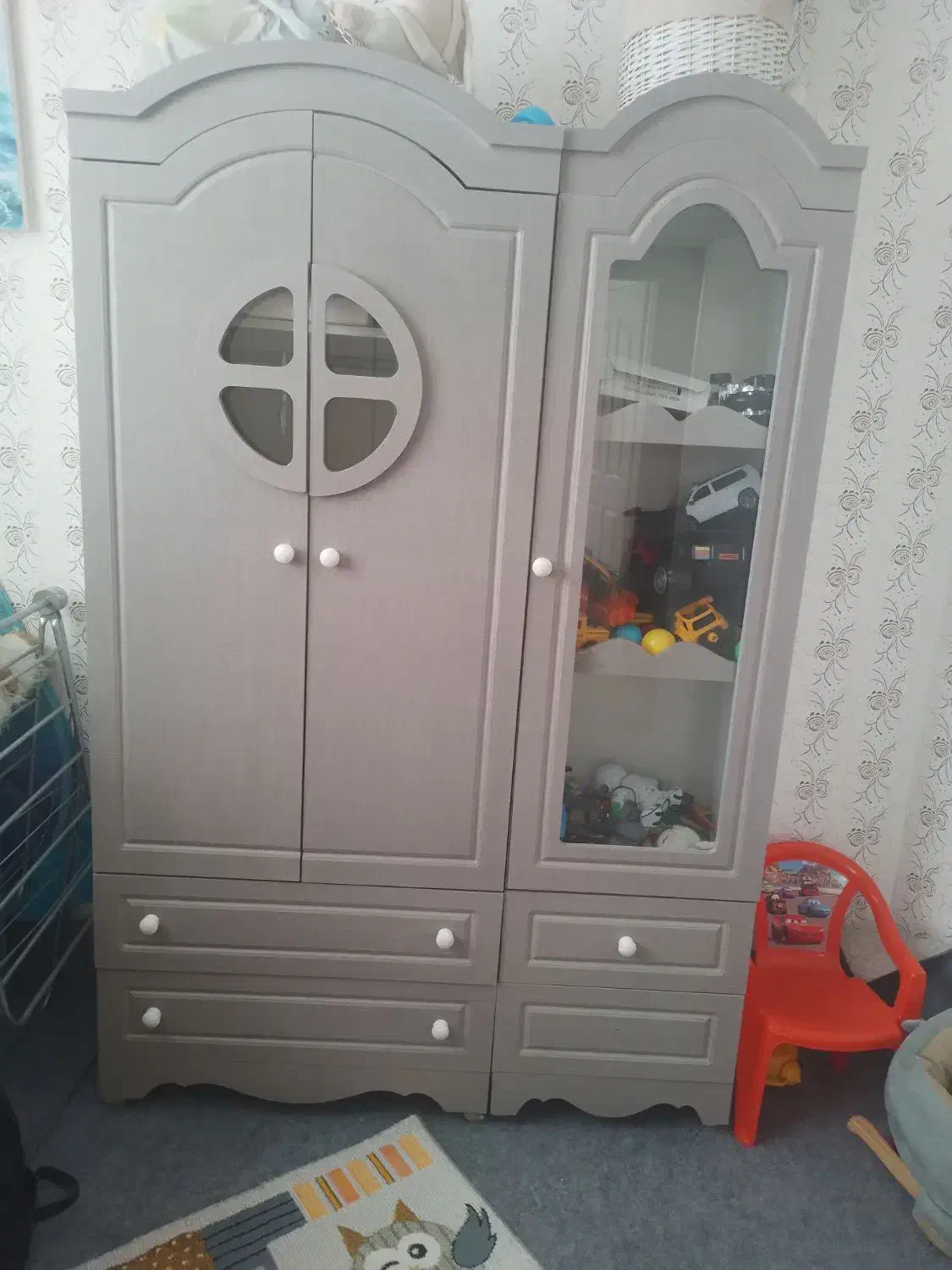 فروش سرویس چوب کودک دوکاره نوزاد و نوجوان|تخت و سرویس خواب|مشهد, حجاب (شهرک غرب)|دیوار