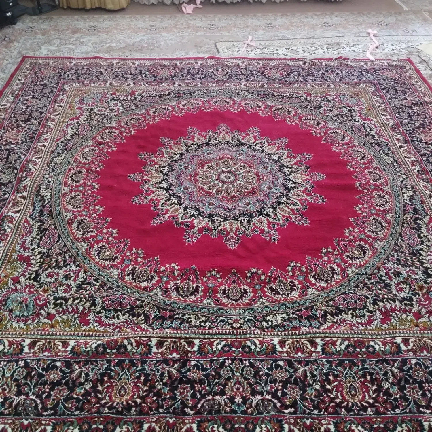 فرش 9 متری|فرش|ابریشم, |دیوار