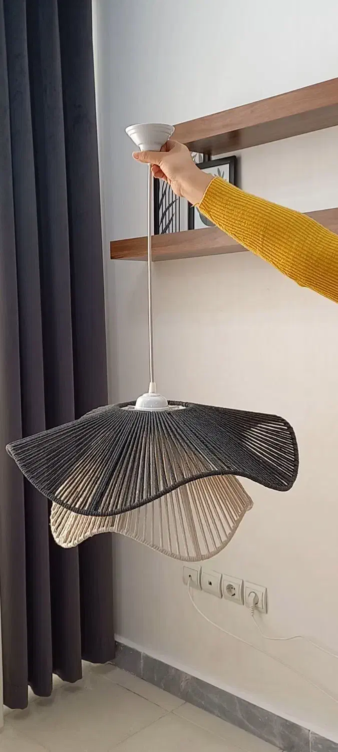 لوستر رافیا ومکرومه|لوستر و چراغ آویز|دزفول, |دیوار