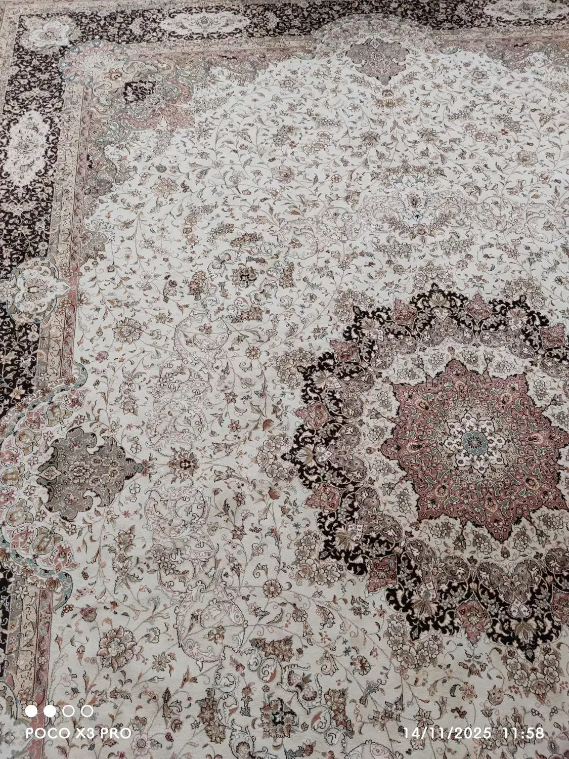 فرش 1200شانه پاتریس،3500تراکم کرم،تمام آکرولیک|فرش|رودهن, |دیوار