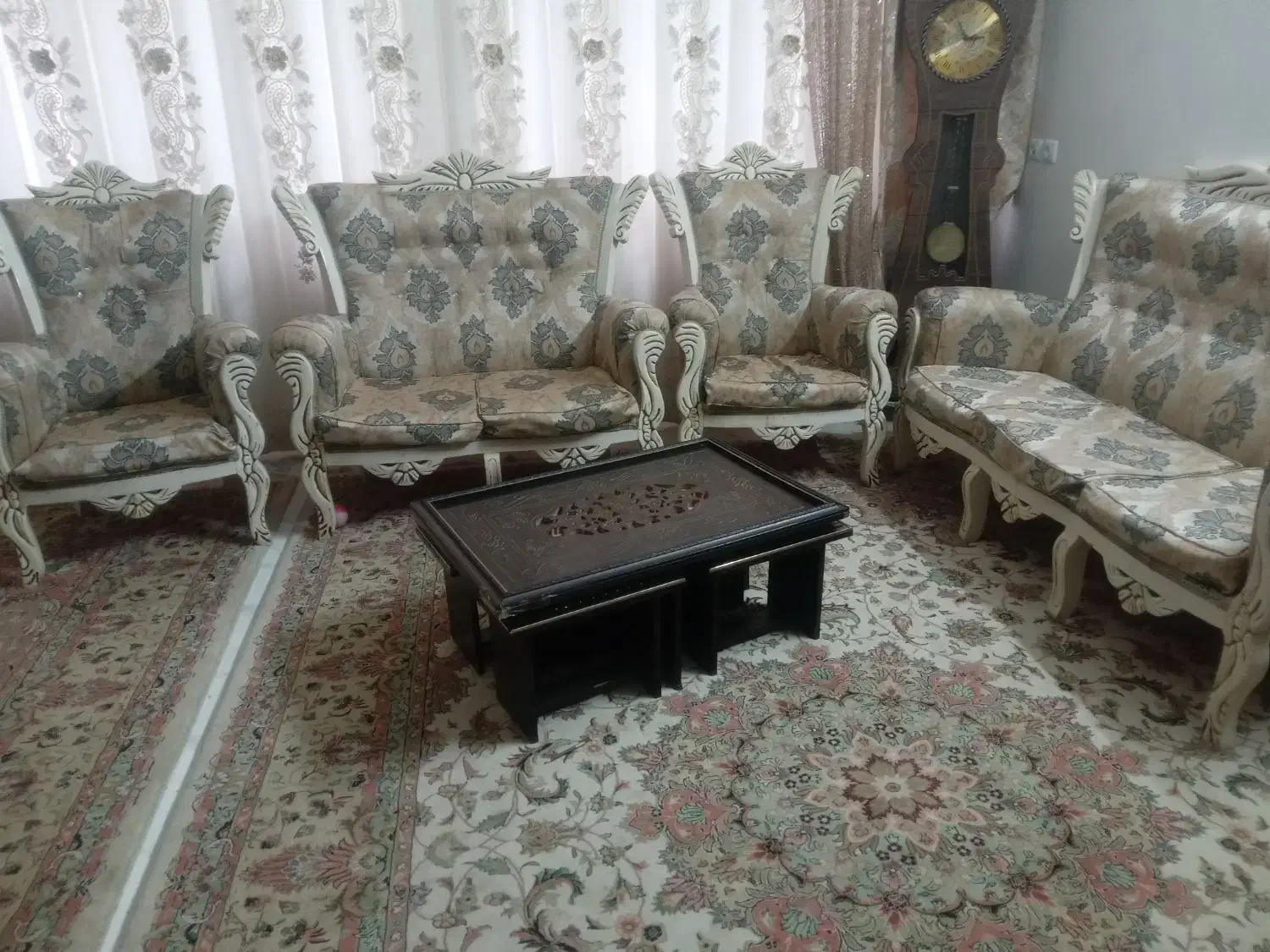 مبل ۷ نفره باجلومبلی و۴تاعسلی فروشی|مبلمان خانگی و میز عسلی|ورامین, ورامین|دیوار