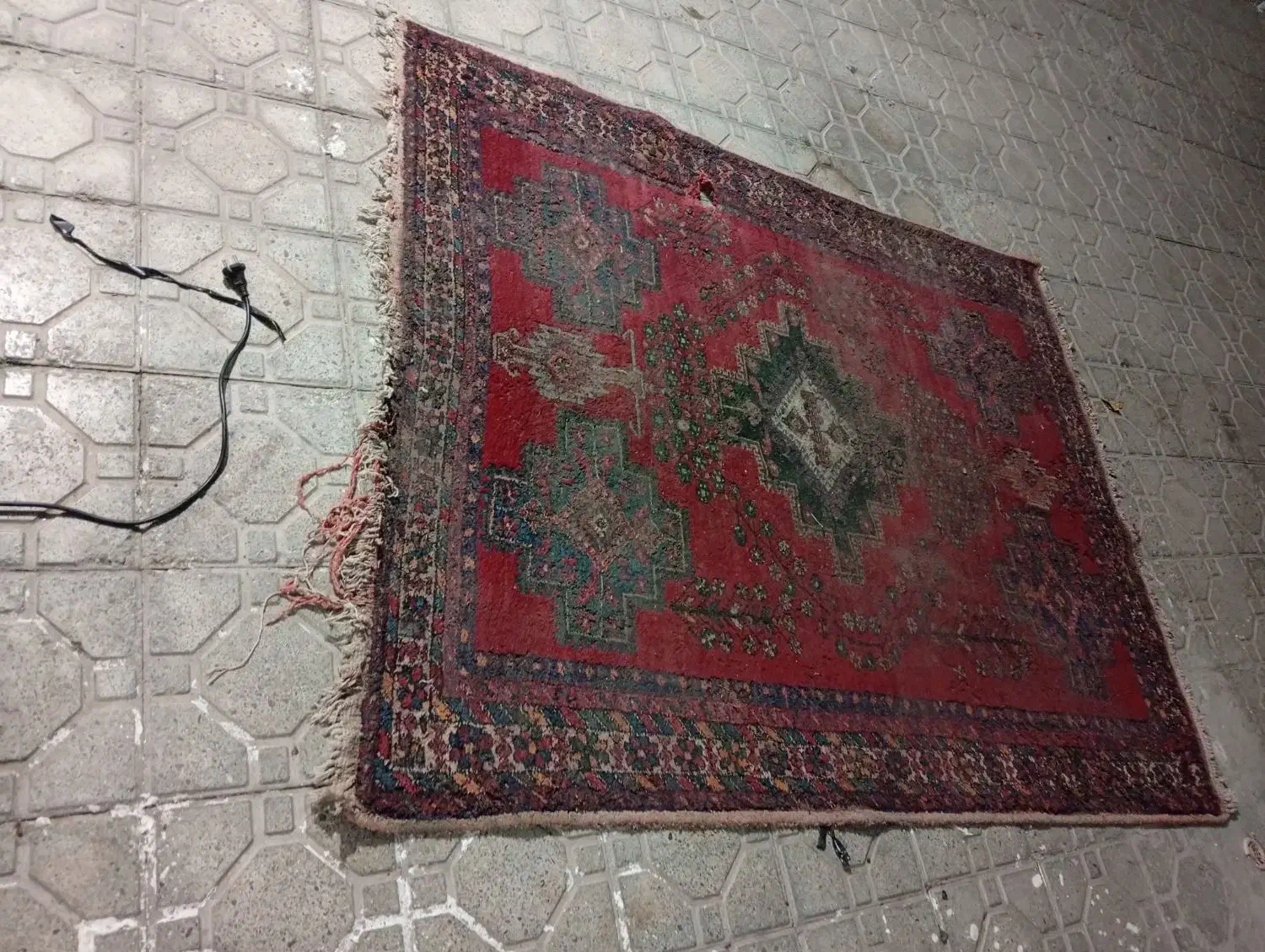 قالیچه دست باف قدیمی|فرش|کرمان, |دیوار