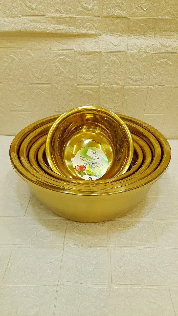 سرویس استیل لگن و ابکش طلایی یونیک|ظروف پخت‌وپز|چهاردانگه (تهران), |دیوار