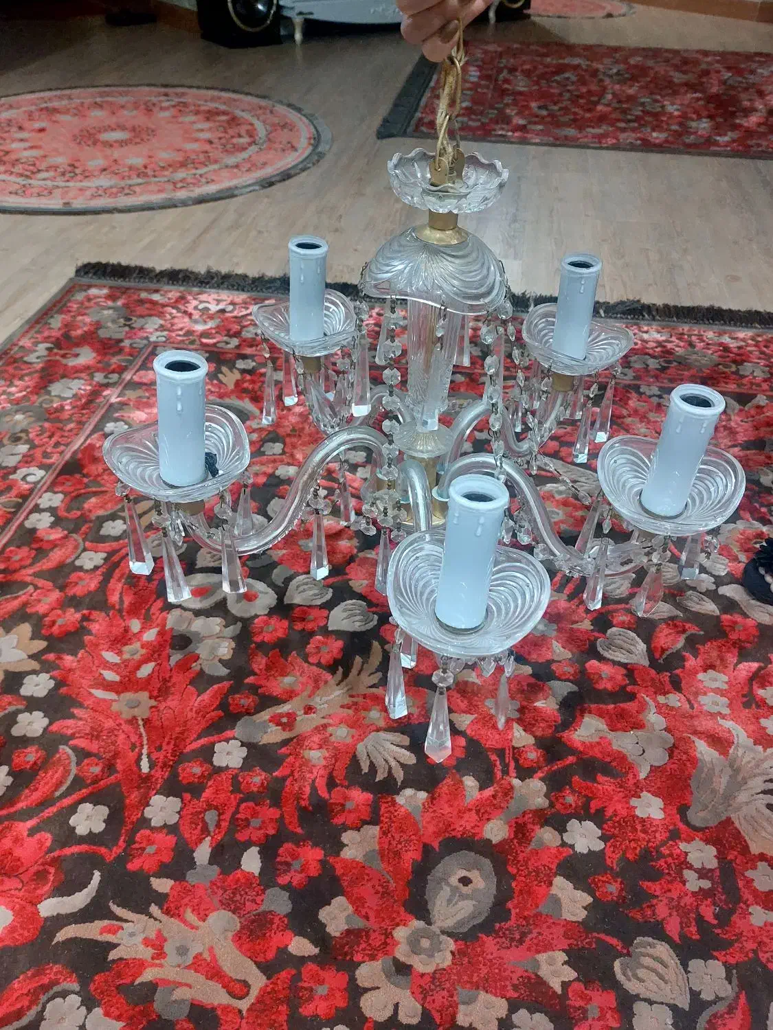 دوعدد لوستر کاملا سالم|لوستر و چراغ آویز|رشت, بلوار گیلان|دیوار