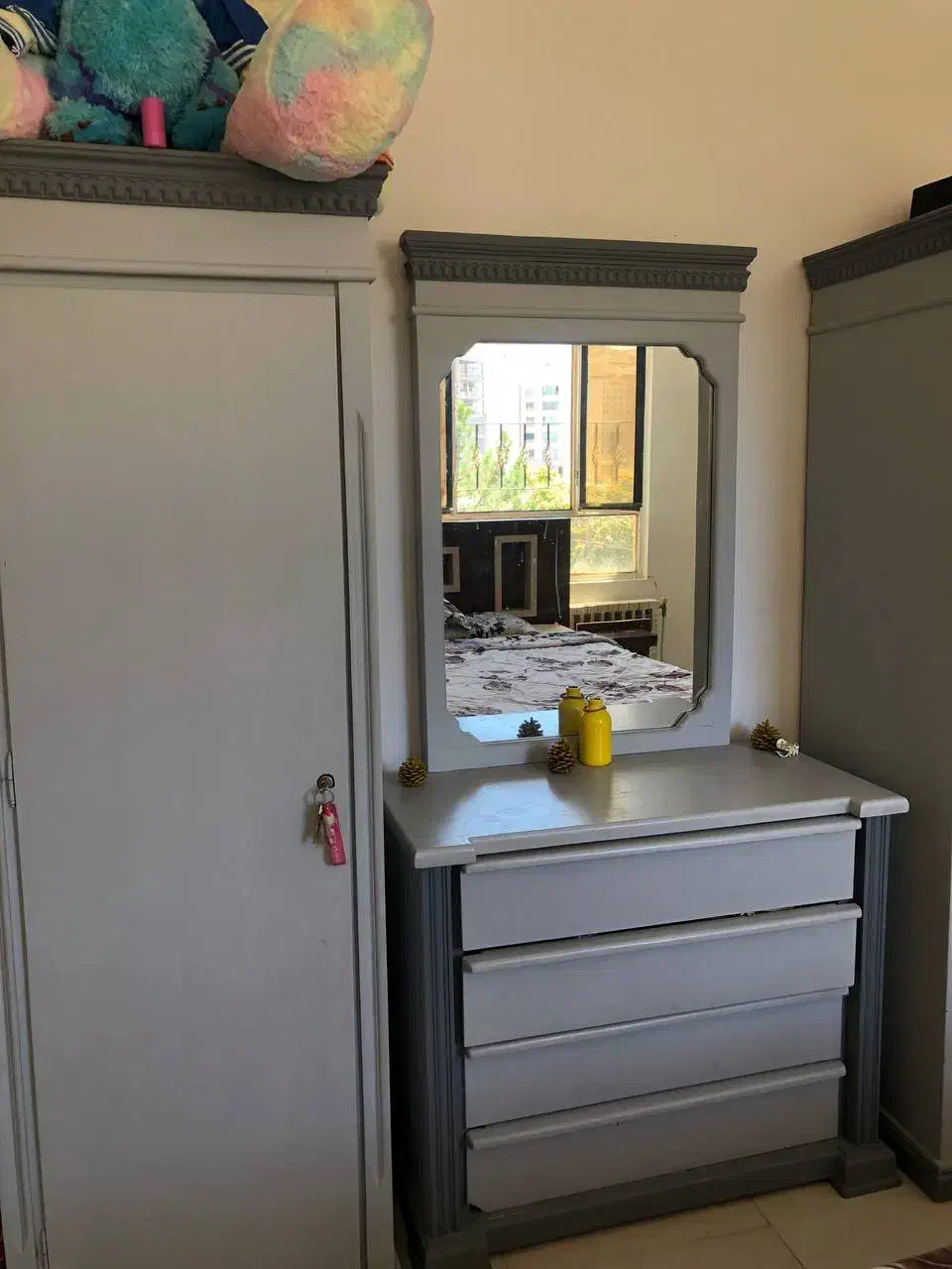 تخت و کمد و دراور همه باهم|تخت و سرویس خواب|مشهد, بهارستان|دیوار