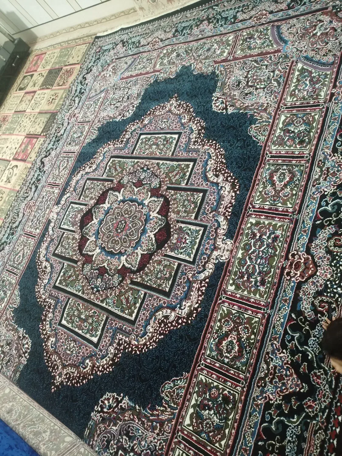 قالی ابریشمی|فرش|شوشتر, |دیوار