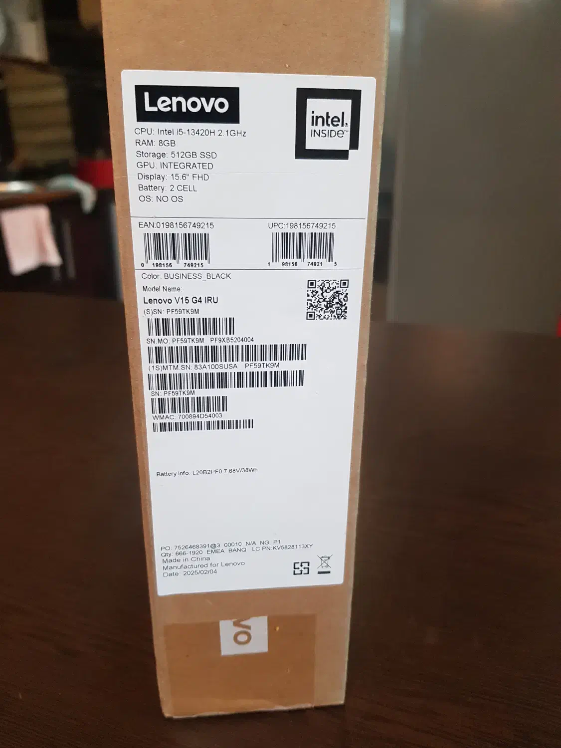 لبتاب لنوو v15 G4 IRU-i5 اکبند|رایانه همراه|تهران, نیروی هوایی (پیروزی)|دیوار