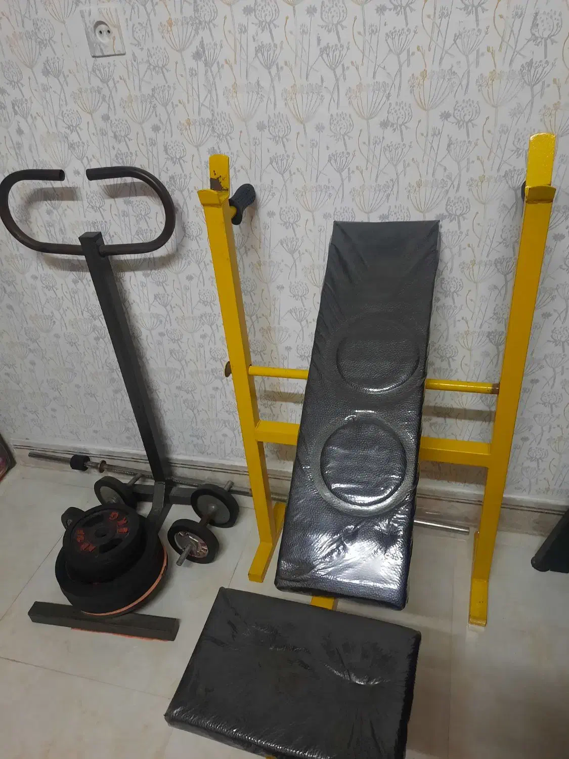 میز بالا سینه چند کاره همراه با میله ی هالتر...|تجهیزات ورزشی|رامسر, |دیوار