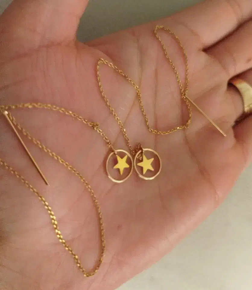 گوشواره بخیه ای|جواهرات|شیراز, درکی|دیوار