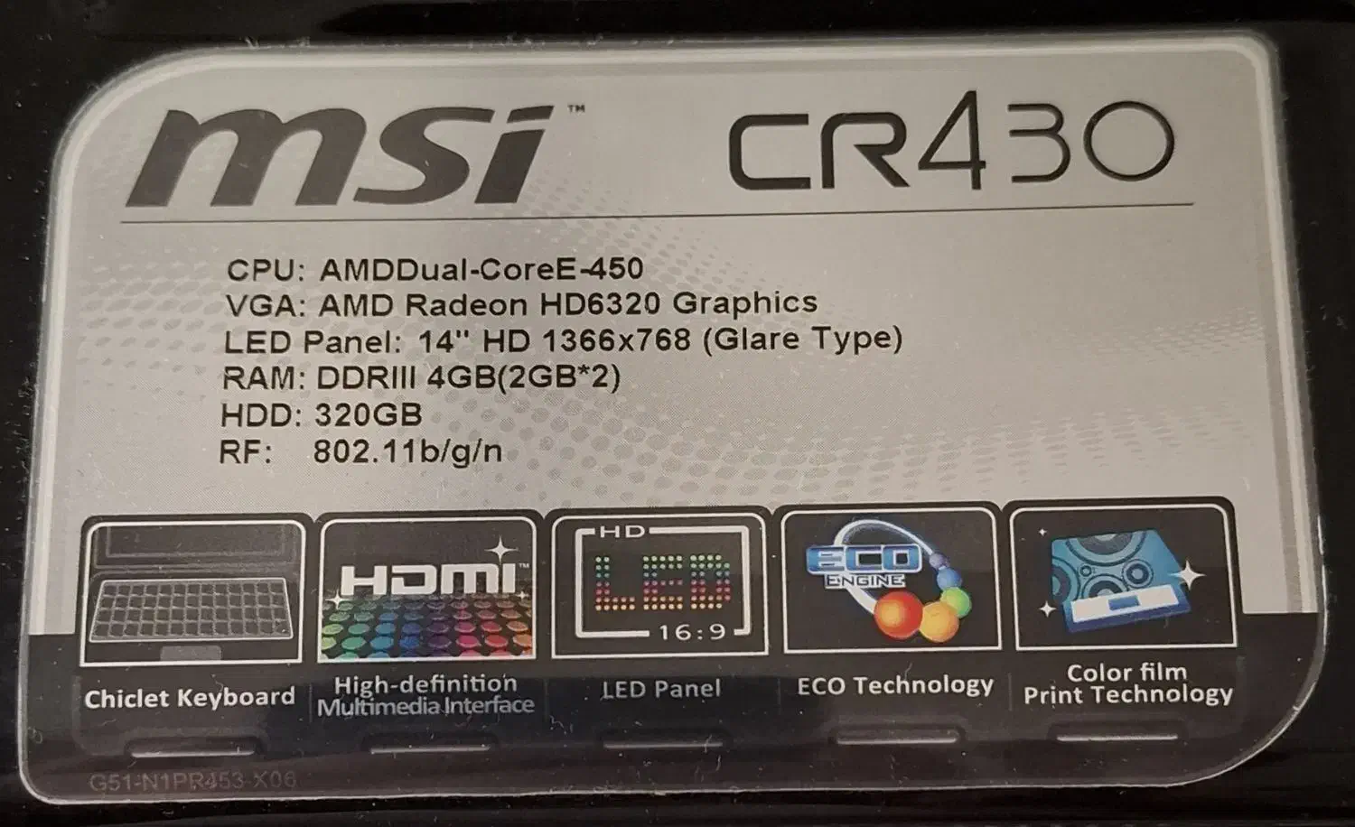 لپ تاپ msi مدل 430|رایانه همراه|تهران, مهران (سیدخندان)|دیوار