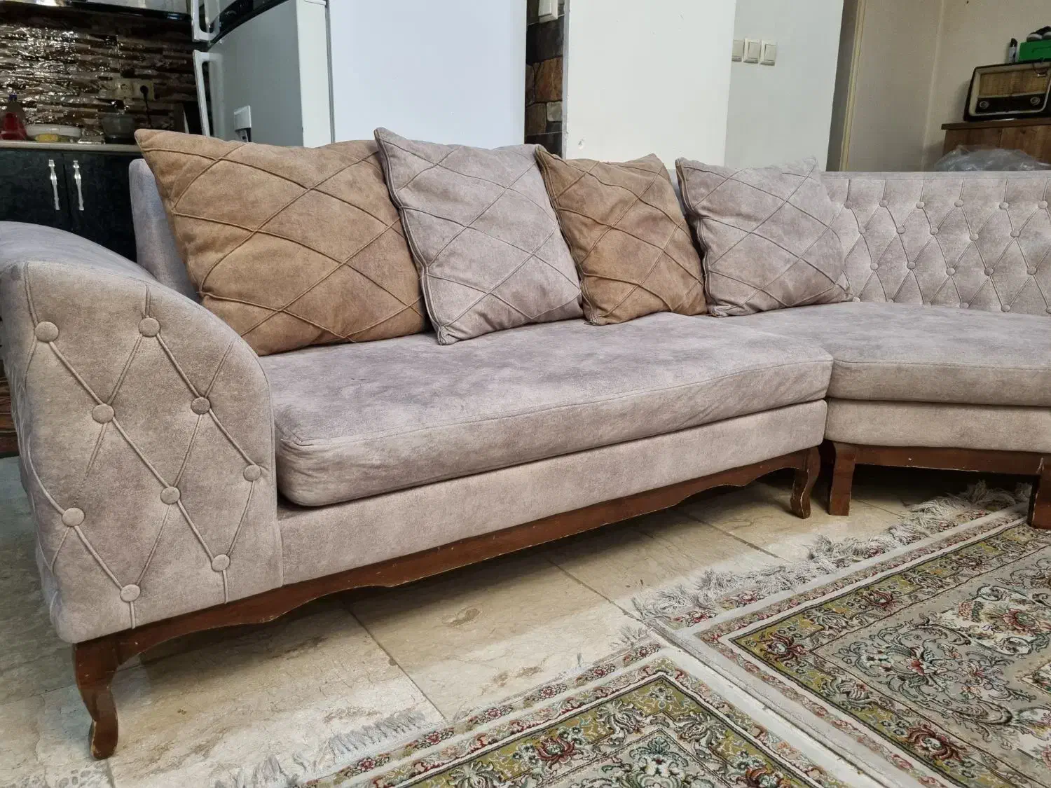 مبل راحتی ال نیم ست|مبلمان خانگی و میز عسلی|تهران, منیریه|دیوار